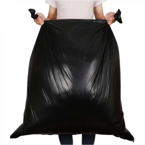 Black large capacity heavy duty garbage bag